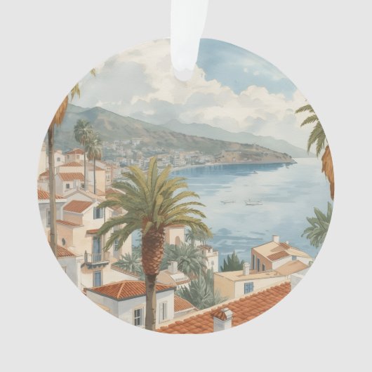 Balearic Islands Vintage French Travel Ornament (Vorderseite)