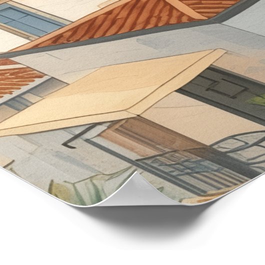 Balearic Islands Vintage French Travel Poster (Ecke)