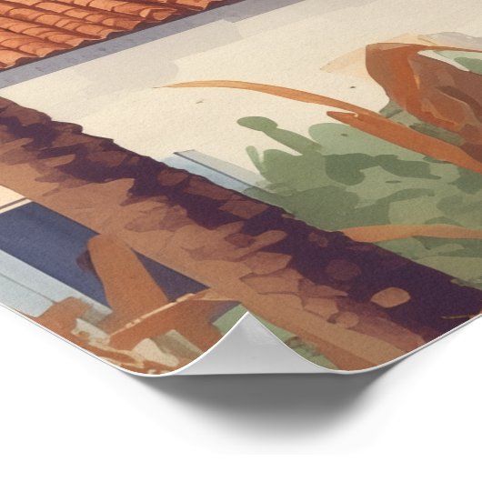 Balearic Islands Vintage French Travel Poster (Ecke)