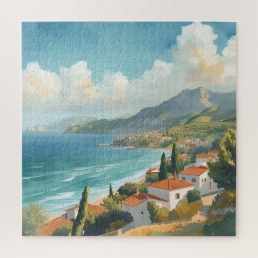 Balearic Islands Vintage French Travel Puzzle (Vertikal)