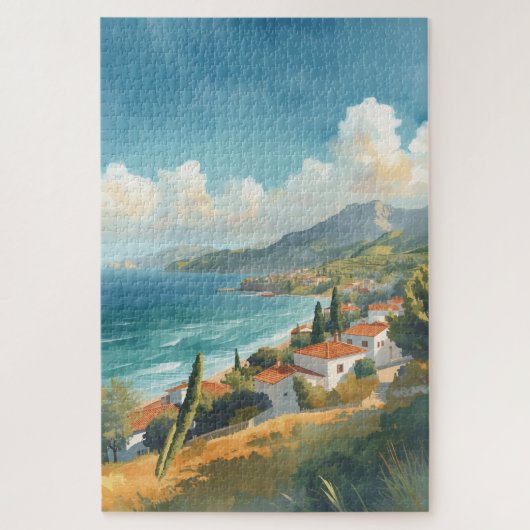 Balearic Islands Vintage French Travel Puzzle (Vertikal)