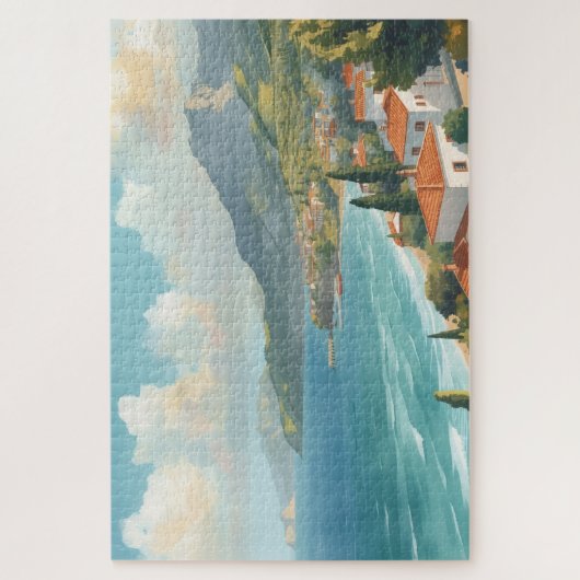 Balearic Islands Vintage French Travel Puzzle (Vertikal)