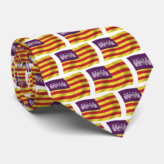 Balearische Inseln Flagge Krawatte (Gerollt)
