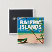 Balearische Inseln mediterranes Paradies Button (Vorne & Hinten)