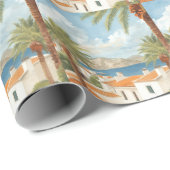 Balearische Inseln Vintage Französisch Reise Geschenkpapier (Rolleneckpunkt)