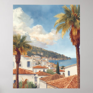Balearische Inseln Vintage Französisch Reise Poster