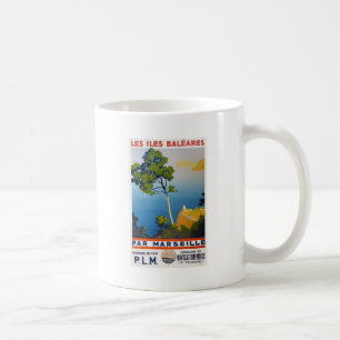 Balearische Inseln Vintage Französische Reise Kaffeetasse