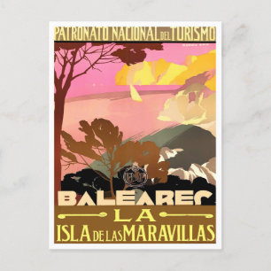 Balearische Inseln Vintage-Reise Postkarte