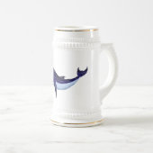 Baleia azul de vidro - Blue Glass Whale Bierglas (VorderseiteRechts)