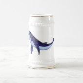 Baleia azul de vidro - Blue Glass Whale Bierglas (Mittel)