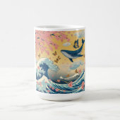 Baleia Celestial entre Cerejeiras – Arte IA Kaffeetasse (Mittel)