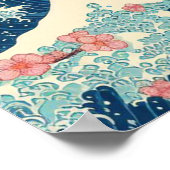 Baleia Celestial entre Cerejeiras – Arte IA Poster (Ecke)