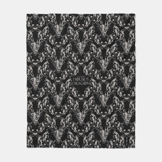 Balerion Skull Pattern Fleecedecke (Vorderseite)