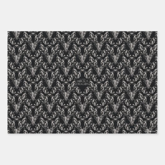 Balerion Skull Pattern Geschenkpapier Set (Vorderseite 2)