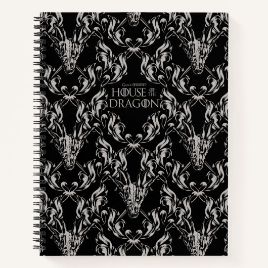 Balerion Skull Pattern Notizblock (Vorderseite)