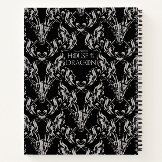 Balerion Skull Pattern Notizblock (Rückseite)