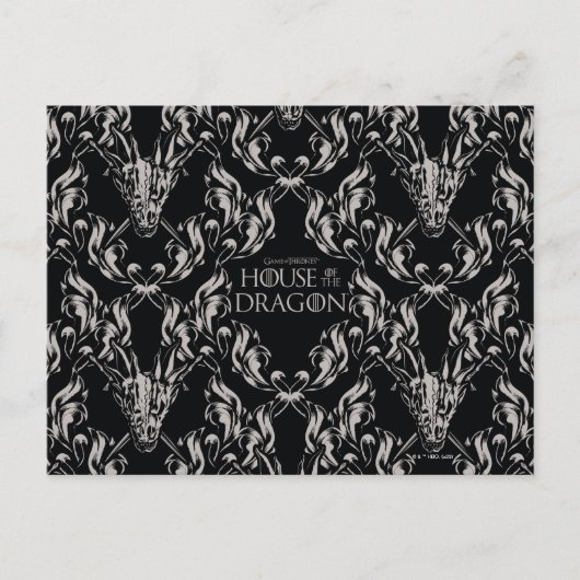 Balerion Skull Pattern Postkarte (Vorderseite)