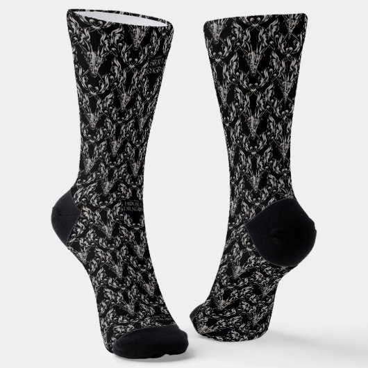 Balerion Skull Pattern Socken (Gewinkelt)