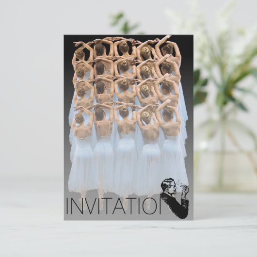 Balet Ball Gentelmen Einladung (Stehend Vorderseite)