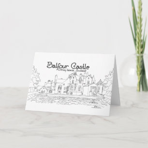 Balfour Castle Scotland Card Karte