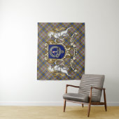 Balfour Clan Abzeichen & Unicorns w/Tartan Wandteppich (Beispiel)