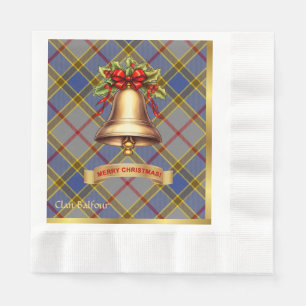 Balfour Personalisiertes Tartan-Weihnachten Serviette