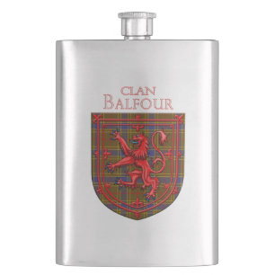 Balfour Tartan Scottish Kariert Lion Rampant Flachmann