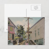 Bälge fallen, vermontierte Vintage Treppen Postkar Postkarte (Vorne/Hinten)