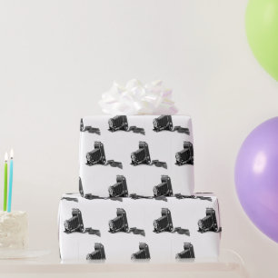 Balgenkamera mit Film Geschenkpapier