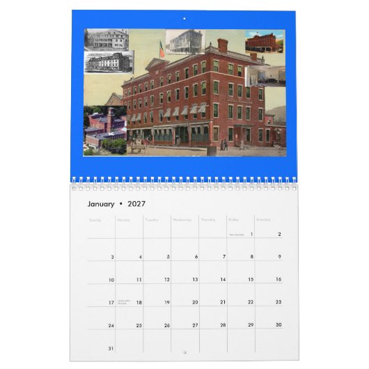 Balgfall-Geschichtegewohnheit Druckkalender Kalender (Jan 2027)