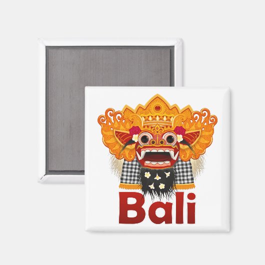 Bali Barong Magnet (Vorderseite/Rückseite)