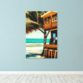 Bali Beach Cafe Bar Leinwanddruck (Insitu (Holzboden))