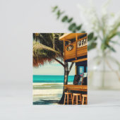 Bali Beach Cafe Bar Postkarte (Stehend Vorderseite)