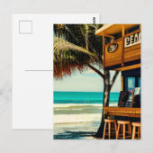 Bali Beach Cafe Bar Postkarte (Vorne/Hinten)