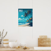 Bali Beach Illustration Poster (Küche)