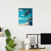 Bali Beach Illustration Poster (Heimbüro)