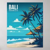 Bali Beach Illustration Poster (Vorne)