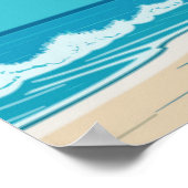 Bali Beach Illustration Poster (Ecke)