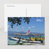 Bali Beach Indonesien Postkarte (Vorne/Hinten)