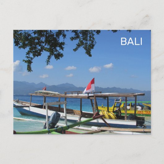 Bali Beach Indonesien Postkarte (Vorderseite)