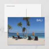 Bali Beach Indonesien Postkarte (Vorne/Hinten)