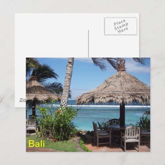 Bali Beach Scene Postkarte (Vorne/Hinten)
