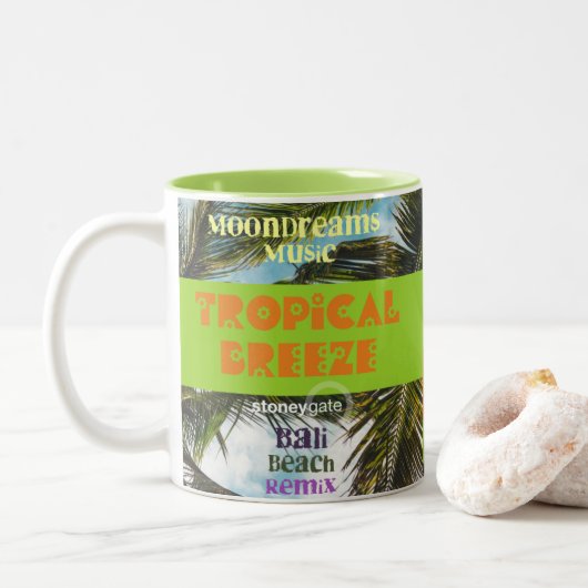 Bali Beach Zweifarbige Tasse (Mit Donut)