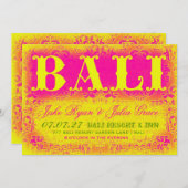 BALI-Bestimmungsort-Einladung Einladung (Vorne/Hinten)