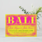 BALI-Bestimmungsort-Einladung Einladung (Stehend Vorderseite)