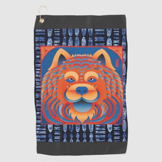 BALI BLISS Chow dog ringside Golfhandtuch (Vorderseite)