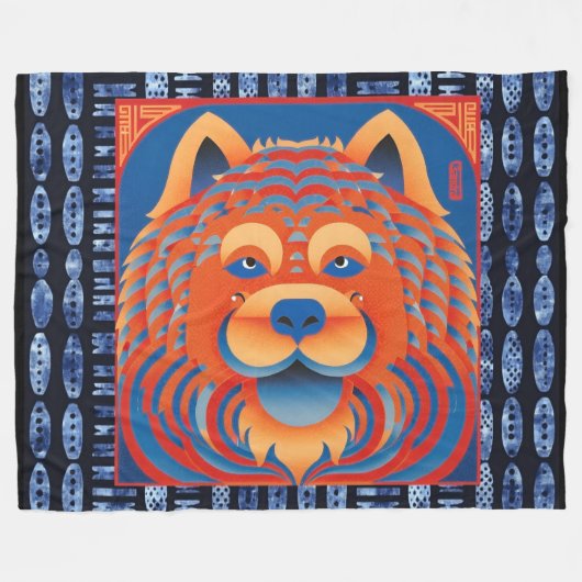 BALI BLISS Chow Fleecedecke (Vorderseite (Horizontal))