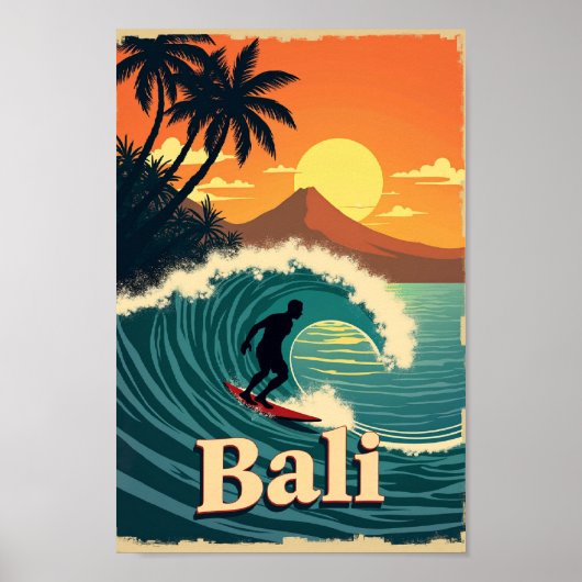 Bali Bliss – Ein Retro-Surf-Paradies Poster (Vorne)