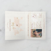 Bali Boho Wedding Reisepass - Weltkarte Einladung (Innenseite)
