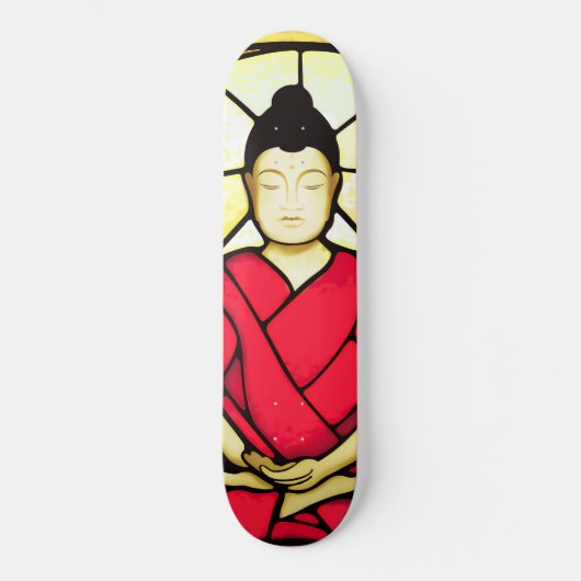Bali Buddha Fleckglas Skateboard (Vorderseite)